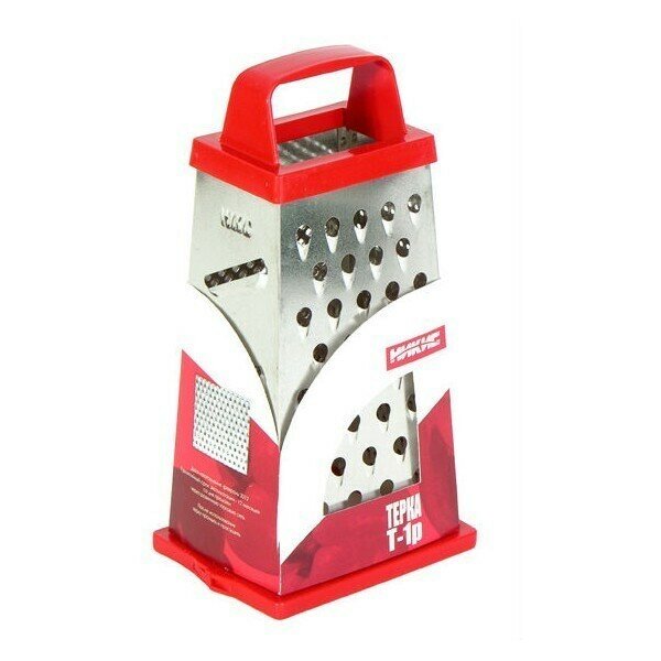 фото Терка 4-гранная никис с пластмассовой ручкой 93х123х232мм, 2шт