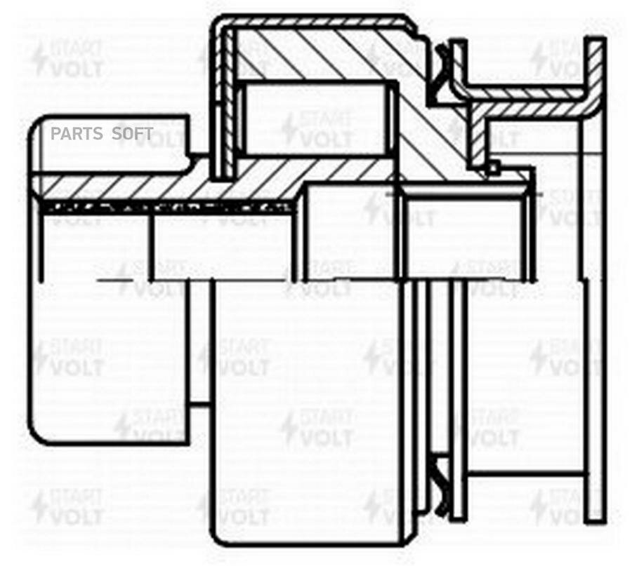 STARTVOLT VCS 1112 Привод стартера (бендикс) Mitsubishi Outlander III (12-) 2.0i/Lancer X (07-) STARTVOLT VCS 1112