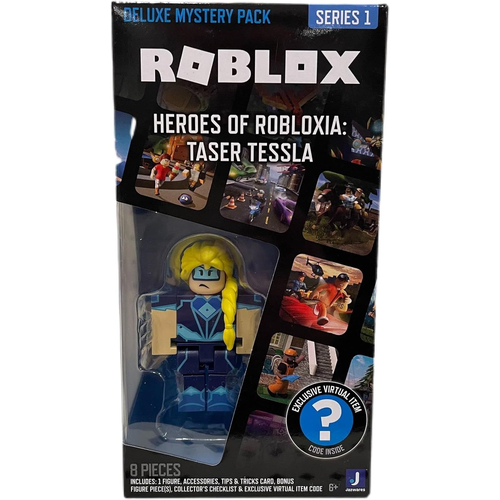 фото Фигурка roblox deluxe mystery pack series 1 heroes of robloxia: taser tessla rob40524