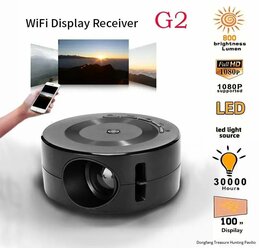 домашний светодиодный мини LED проектор Поддержка 1080P USB / экран с синхронизацией смартфона