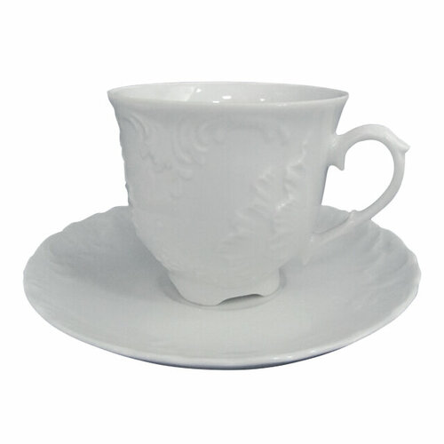 Чашка с блюдцем cmielow рококо 170 мл фарфор 1597₽