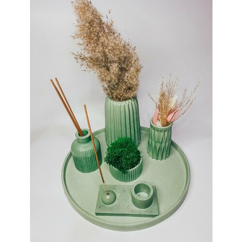 Интерьерный набор с сухоцветами, и стабилизированным мхом