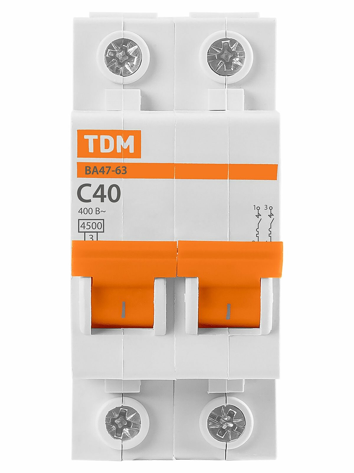 Автоматический выключатель 2Р, 25А, 4,5кА, х-ка С, TDM ELECTRIC