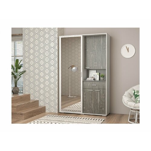 Прихожая Иннэс-4 1200 ЛДСП Бетон Светлый Камень Темный 16734₽