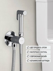 Смеситель для биде с гигиеническим душем гигиенический душ Frap F7505-2 хром