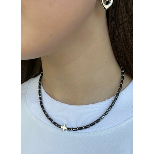 Чокер Derzko, длина 40 см, серебряный, серый