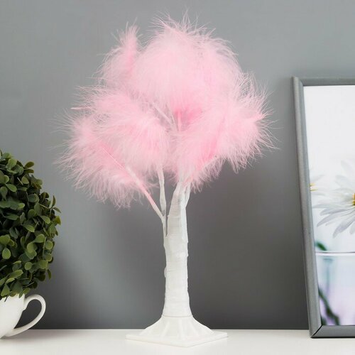 Ночник Перья LED розовый 17x18x35 см 1302₽