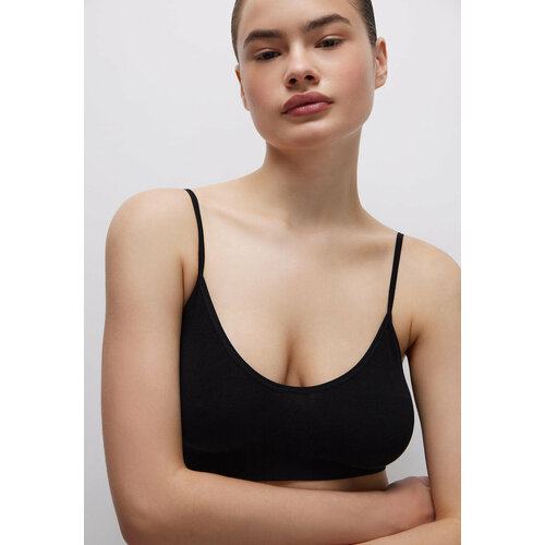 фото Топ belle you бамбук, размер m/l, черный