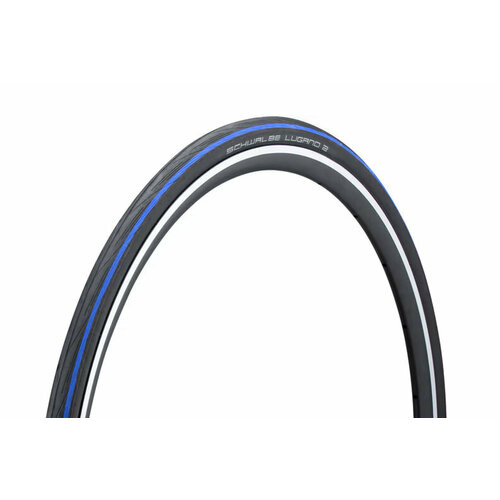 Шоссейная покрышка Schwalbe Lugano II, складная, 25 мм, синяя велопокрышка schwalbe lugano ii k guard wired tire 25 622 черный 365 г