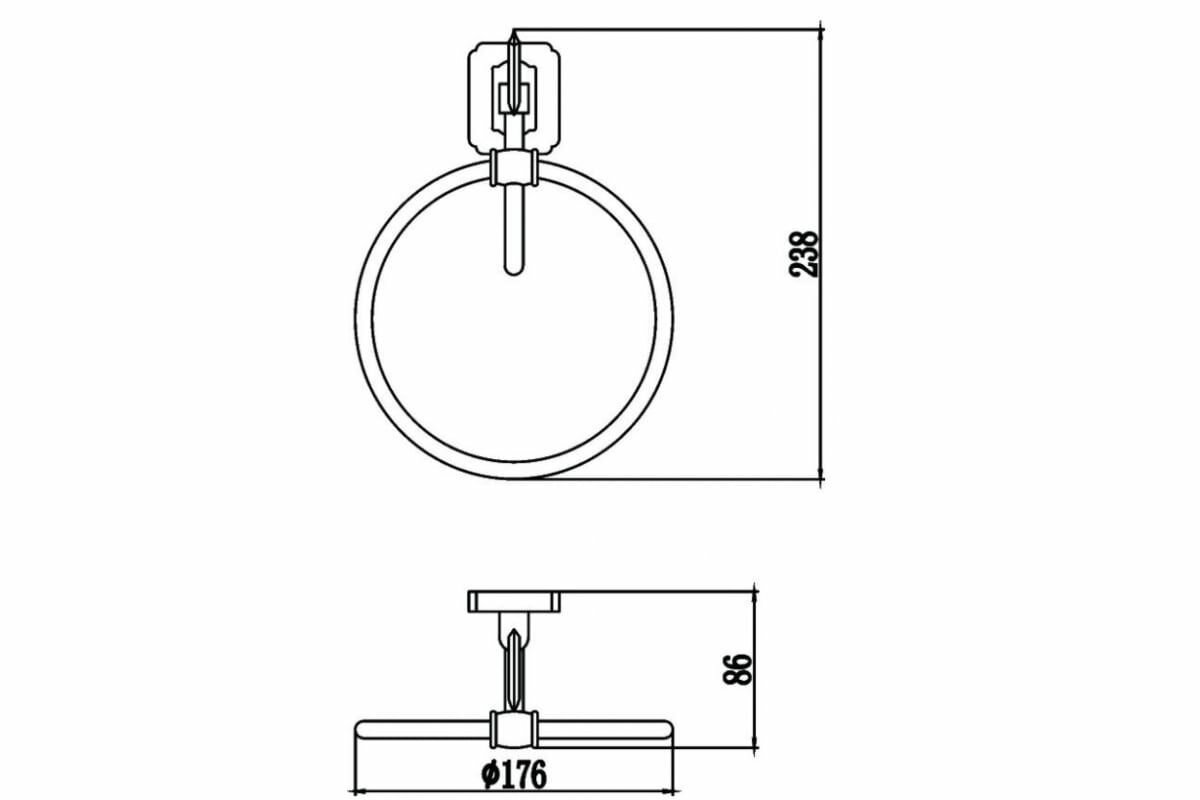 Держатель для полотенец Savol кольцевой S-006460 — фото 1
