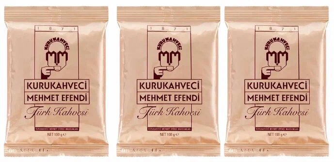 Кофе молотый Kurukahveci Mehmet Efendi, 100 г, мягкая упаковка, 3 уп.