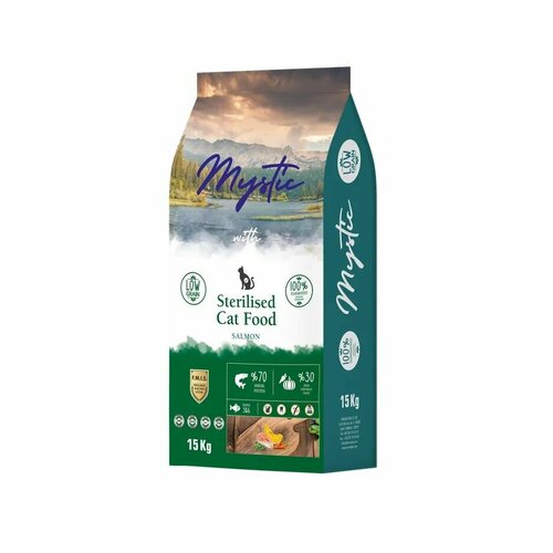 Mystic корм сухой для кошек Sterilised Cat Food Salmon, 15 кг