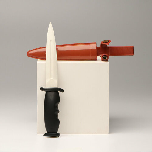 Нож тренировочный, с ножнами, резиновый, 24 см нож тренировочный коуч с имитацией пореза