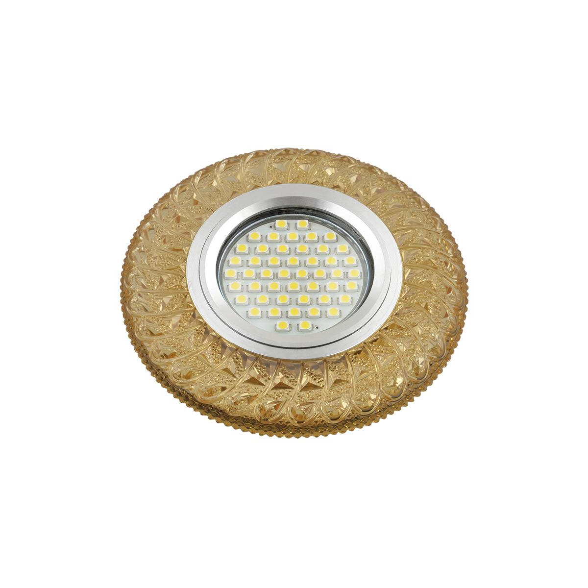 Встраиваемый светильник с LED подсветкой Fametto Luciole DLS-L144 Gu5.3 Glassy/Gold (UL-00003888) - фото №7