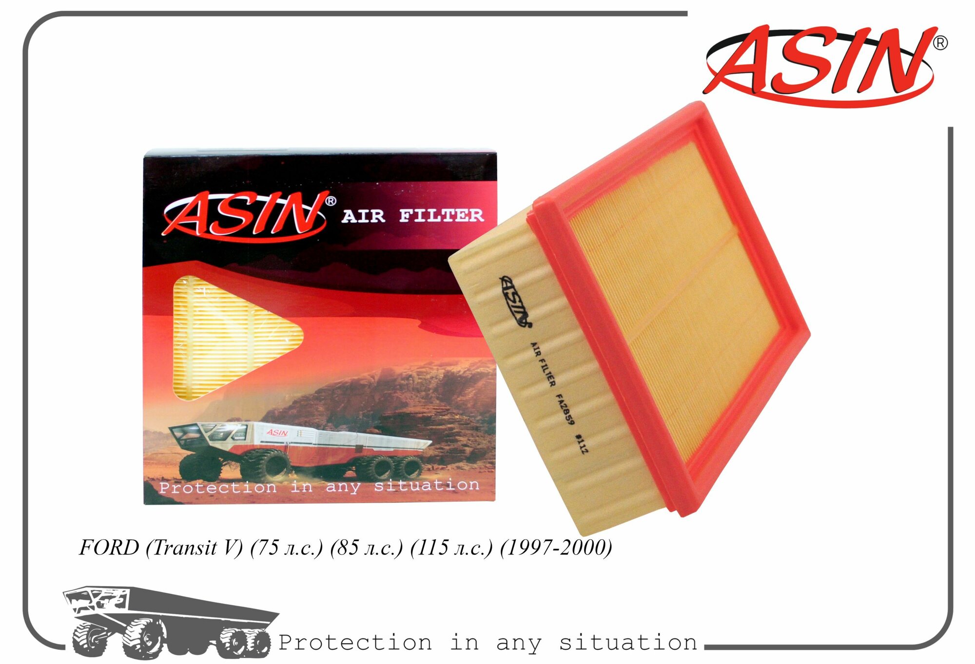 Фильтр воздушный 1023134/ASIN. FA2859 для FORD (Transit V)