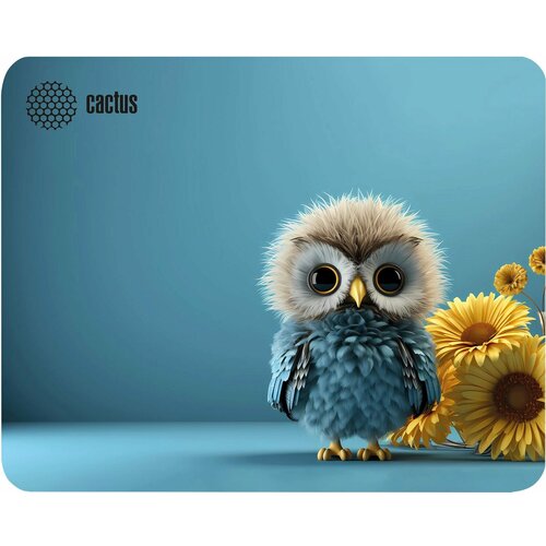 Коврик для мыши Cactus Owl blue 220x180x2мм (CS-MP-P07XS)