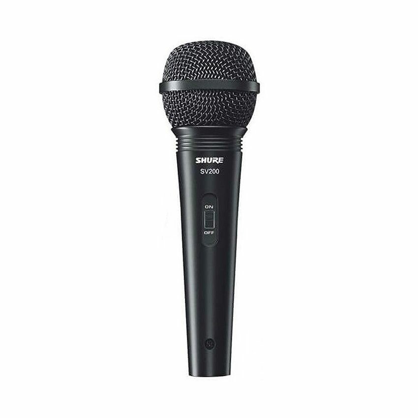 SHURE SV-200 - микрофон динамический вокальный с выкл. и кабелем (XLR-XLR) черный
