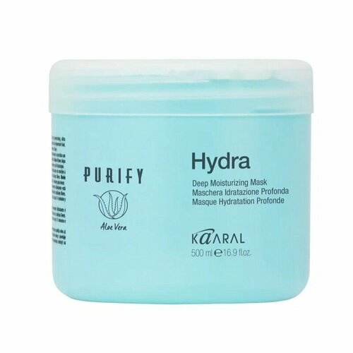 Kaaral Purify Hydra Интенсивная увлажняющая питательная маска для волос, 495 г, 500 мл, банка