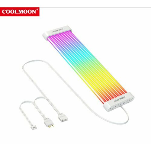 Накладка на кабель питания материнской платы 24pin c ARGB подсветкой для моддинга белая