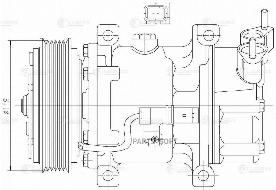 LUZAR Компрессор кондиционера CITROEN/PEUGEOT