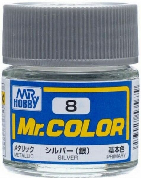 Mr.Color Краска эмалевая цвет Серебряный металлик, 10мл