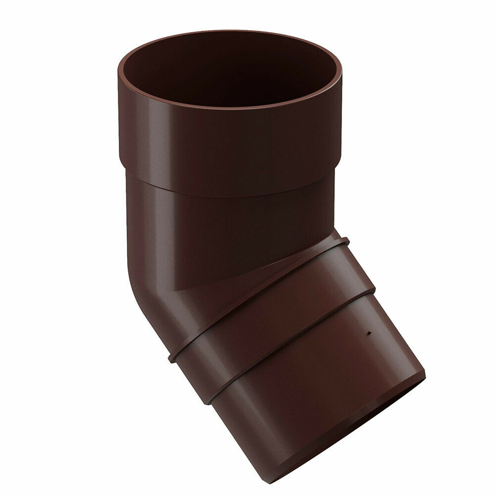 Колено трубы Docke Premium пластиковое d85 мм 45° каштан RAL 8017 Docke PVSA-1004