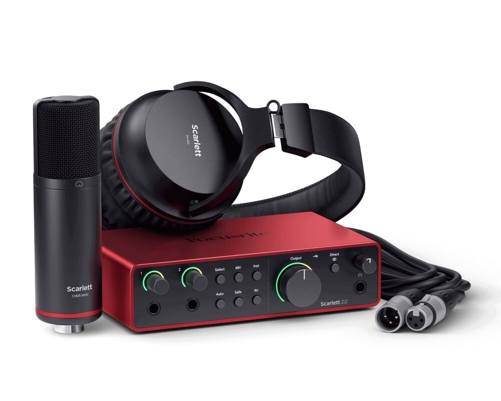 Focusrite Scarlett-2i2-Studio-4th Аудиоинтерфейс USB, микрофон, наушники