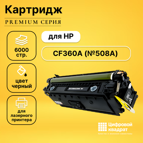 Картридж DS CF360A HP 508A черный совместимый