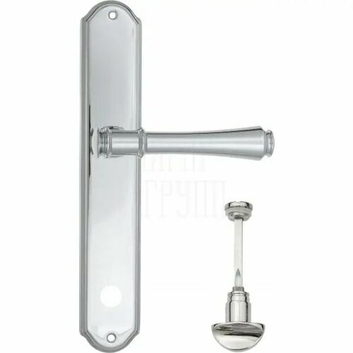 Дверная ручка Venezia CALLISTO на планке PL02 полированный хром (wc) дверная ручка venezia callisto на планке pl02 полированный хром