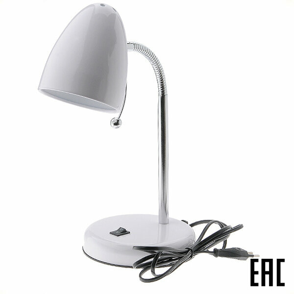 Светильник настольный Б0047200 N-116-Е27-40W-W 40Вт Е27 гибкий белый ЭРА