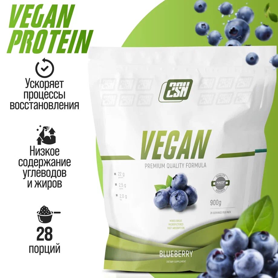 2SN Vegan Protein 900g (Черника)