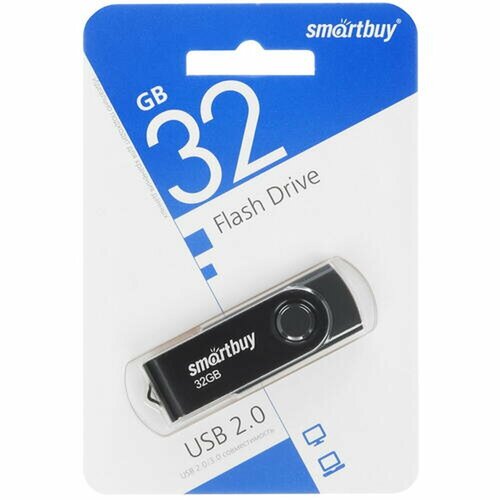 Память USB Flash 32 ГБ Smartbuy Twist [SB032GB2TWK] память usb flash 64 гб smartbuy twist [sb064gb3twr]