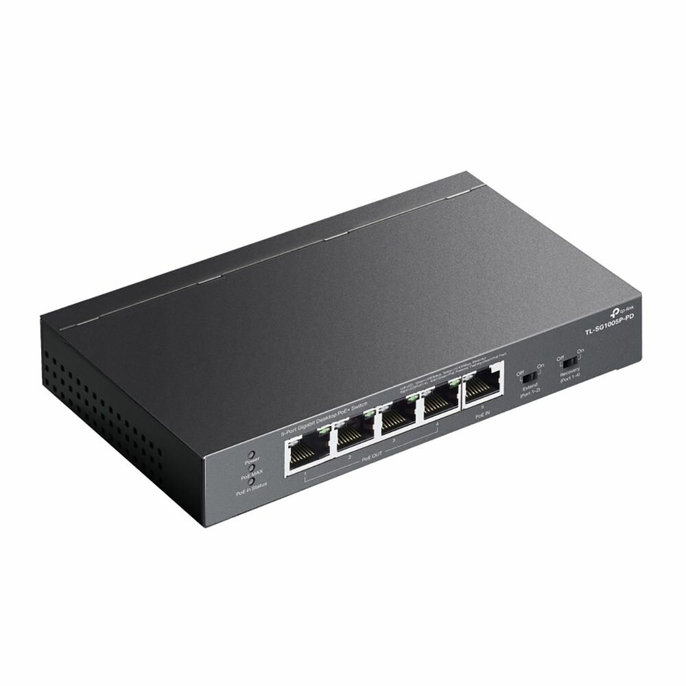 Настольный коммутатор TP-LINK с 5 гигабитными портами (TL-SG1005P-PD )