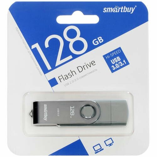 Память OTG USB Flash 128 ГБ SmartBuy Twist Dual [SB128GB3DUOTWK] память usb flash 64 гб smartbuy twist [sb064gb3twr]