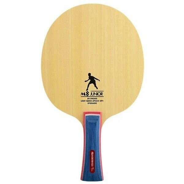 Основание ракетки Sanwei M8 Junior, для настольного тенниса, ALL контрольное, бежево-голубое