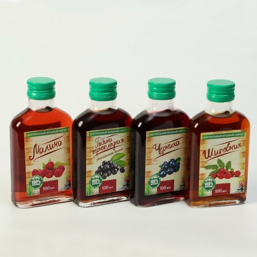 Подарочный набор сиропов Алтайская корзинка 3 4 шт по 100 мл 1149₽