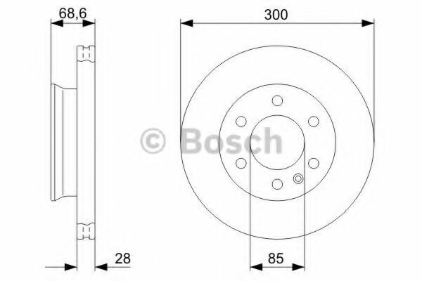 Диск тормозной перед Bosch 0 986 479 294