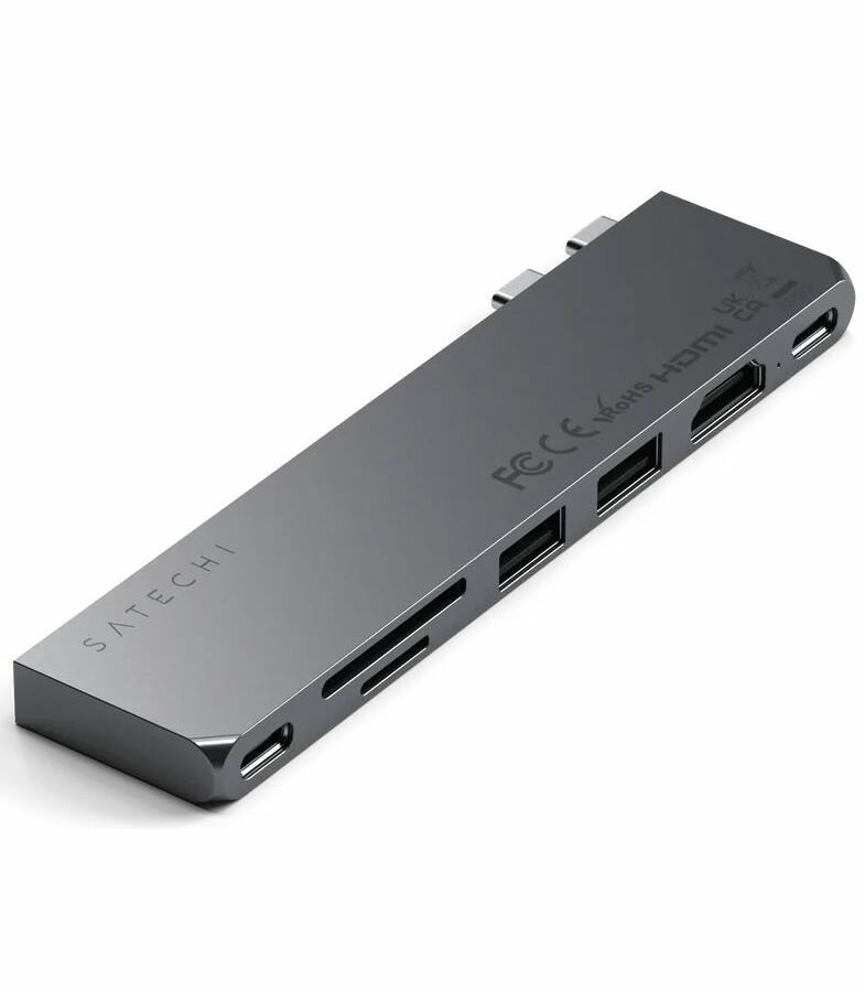 Адаптер Satechi USB-C Pro Hub Slim Adapter. Цвет: серый космос
