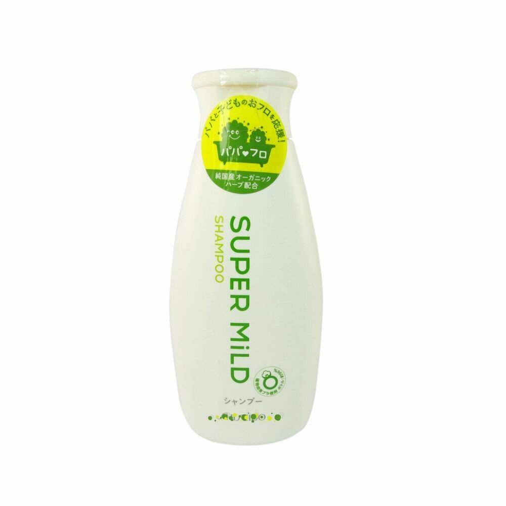 SHISEIDO Шампунь для волос SUPER MILD с ароматом трав, витамином Е, бутылка 220 мл.