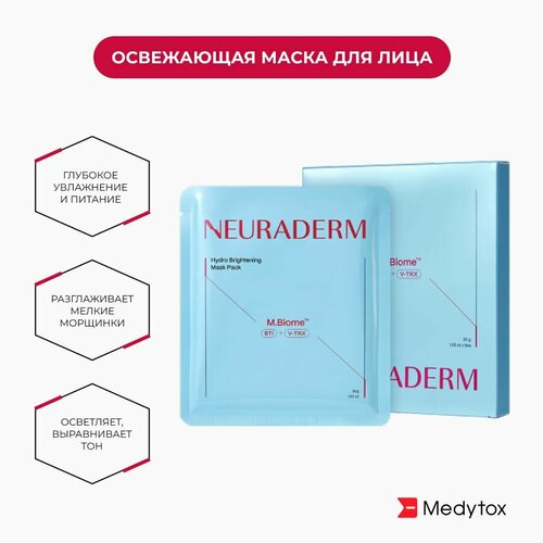 Neuraderm Hydro Brightening Mask - Освежающая маска для лица, 30г, 1 шт
