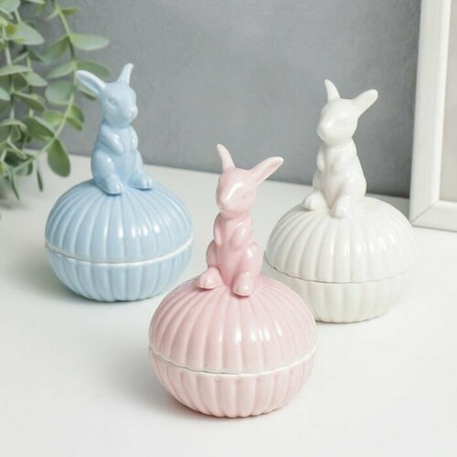 Шкатулка керамика Зайчик 105х74х74 см 792₽