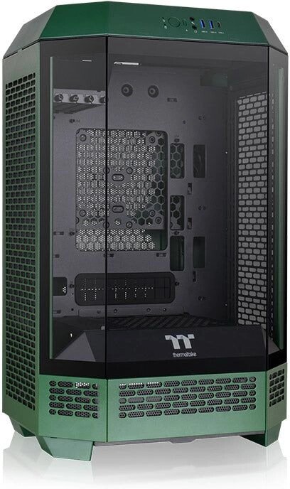 Корпус Thermaltake The Tower 300 Racing Green зеленый без БП miniITX 7x120mm 5x140mm 2xUSB3.0 audio bott PSU