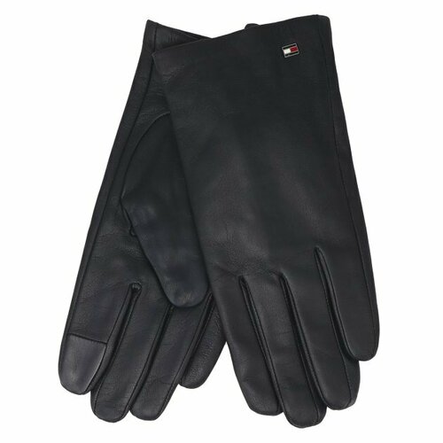 Перчатки TOMMY HILFIGER, размер S/M, синий women s genuine leather gloves red classic goatskin touch screen gloves tassel zipper short leather glove
