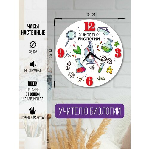 Часы настенные Учителю биологии часы интерьерные для учителя 1600₽