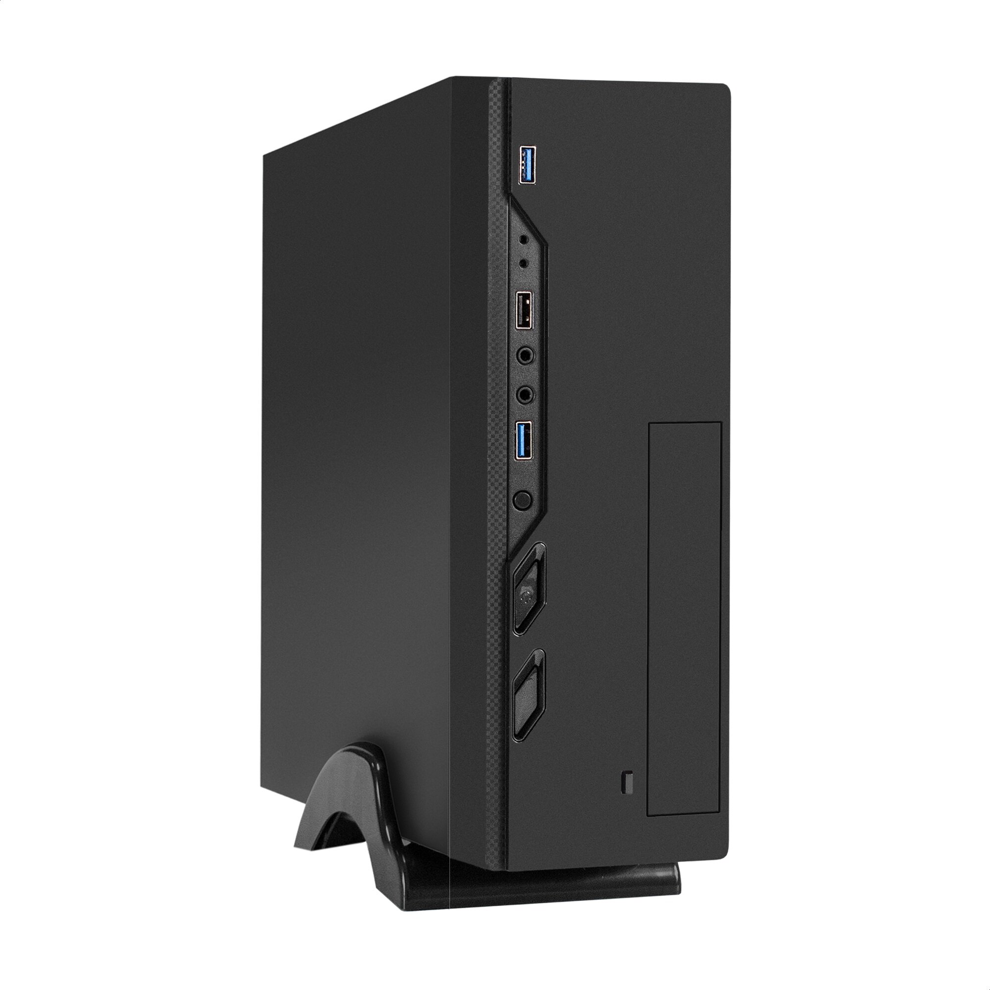 Корпус Desktop ExeGate MI-208U2 (mini-ITX/mATX, без БП, 1*USB+2*USB3.0, аудио, черный) EX296292RUS