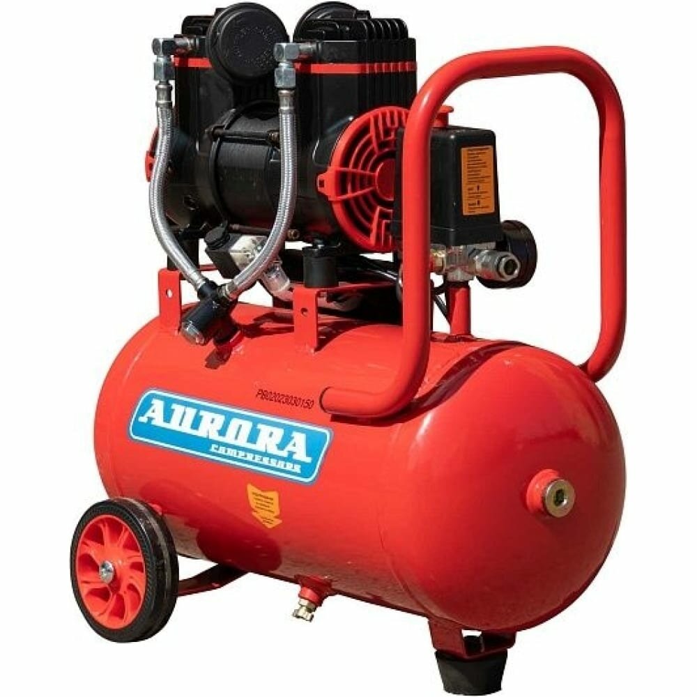 фото Компрессор Aurora PASSAT-20 BLACK тихий, безмасляный, 18 л, 170л/мин, 0.9 кВт