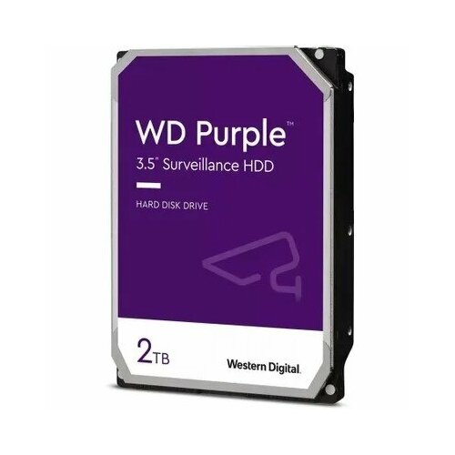 2TB WD Purple (WD23PURZ) Serial ATA III, 5400- rpm, 64Mb, 3.5 10tb wd purple pro wd101purp serial ata iii 7200 rpm 256mb 3 5