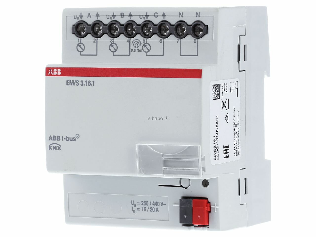 Управление энергопотреблением для домашней автоматизации KNX EM/S3.16.1 – ABB – 2CDG110148R0011 – 4016779877060