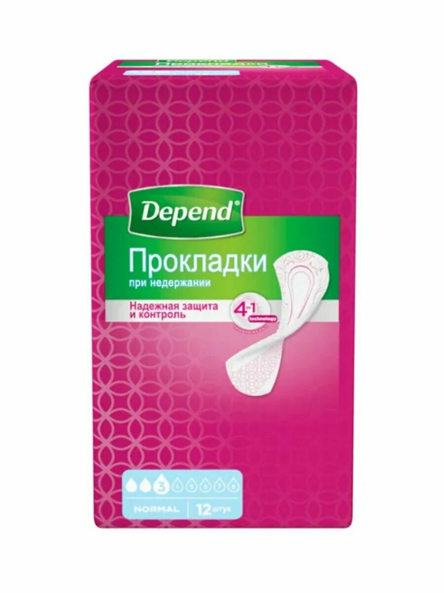 Урологические прокладки Depend Normal Plus Pad, 12 шт. (9435022) - фото №19
