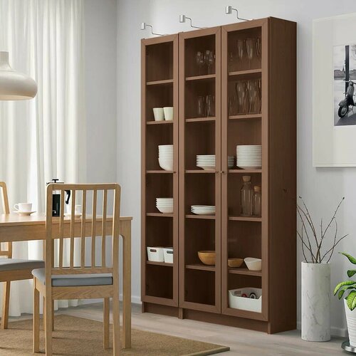 Шкаф стеллаж Стоп Мебель Билли 11 120х202х30 см Орех экко 22750₽